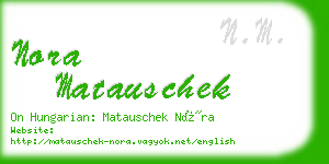 nora matauschek business card